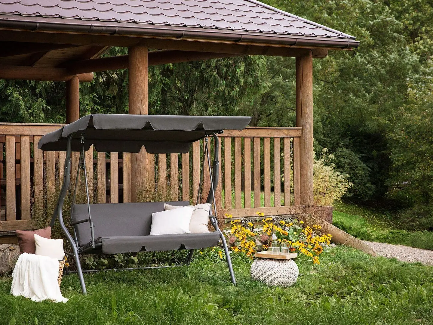 Скамья-качели Green Bay Rodos C1006G (Grey) - 4