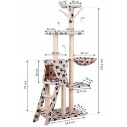 Ansamblu de joaca pentru pisici Modern Home Drapak01 Leo (Beige) Thumb