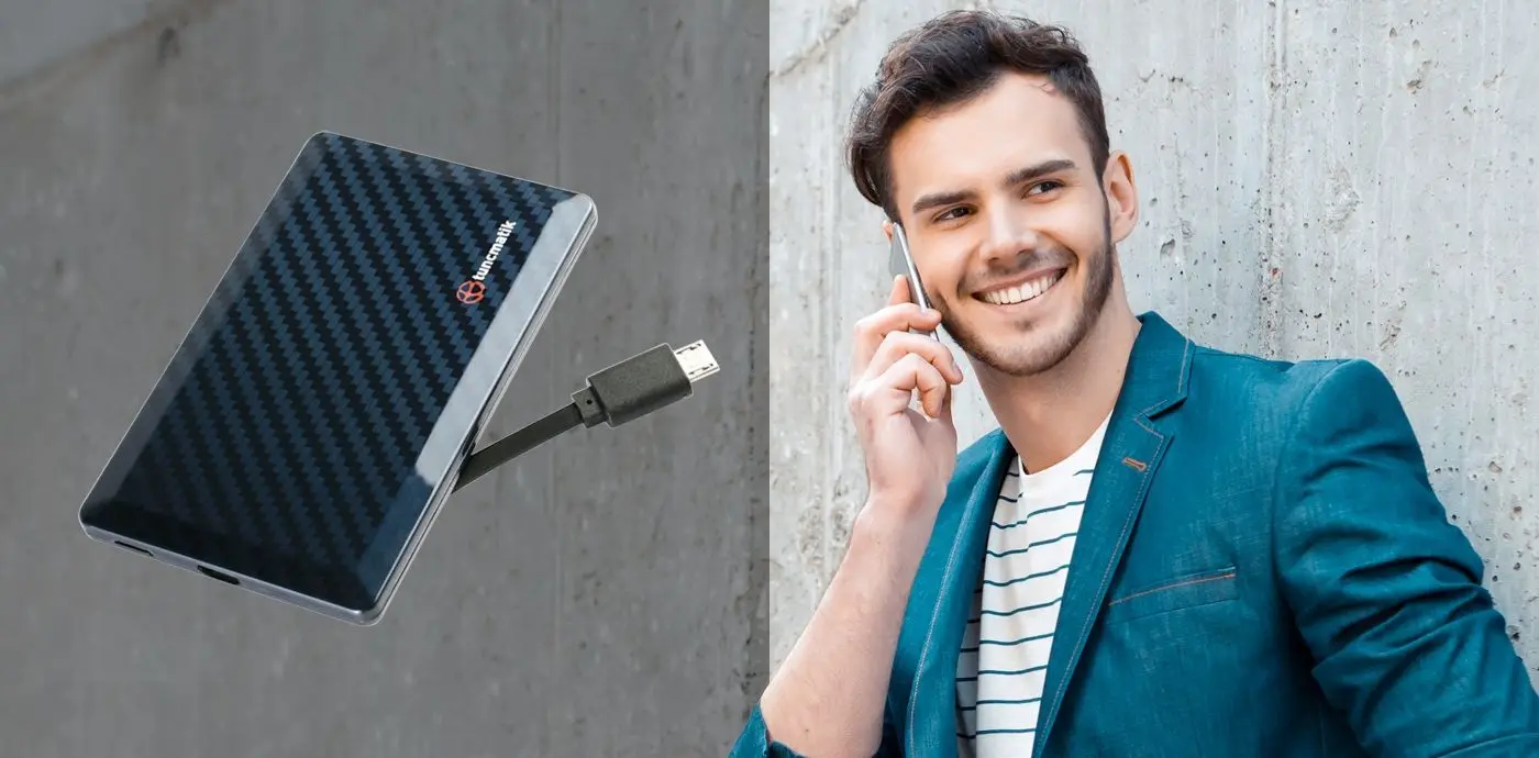 Универсальный внешний аккумулятор Tuncmatik Energycard Micro Usb (1400 mAh)