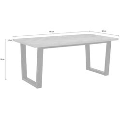 Стол Home Affaire 180x90x76 (Black/Natural) Thumb