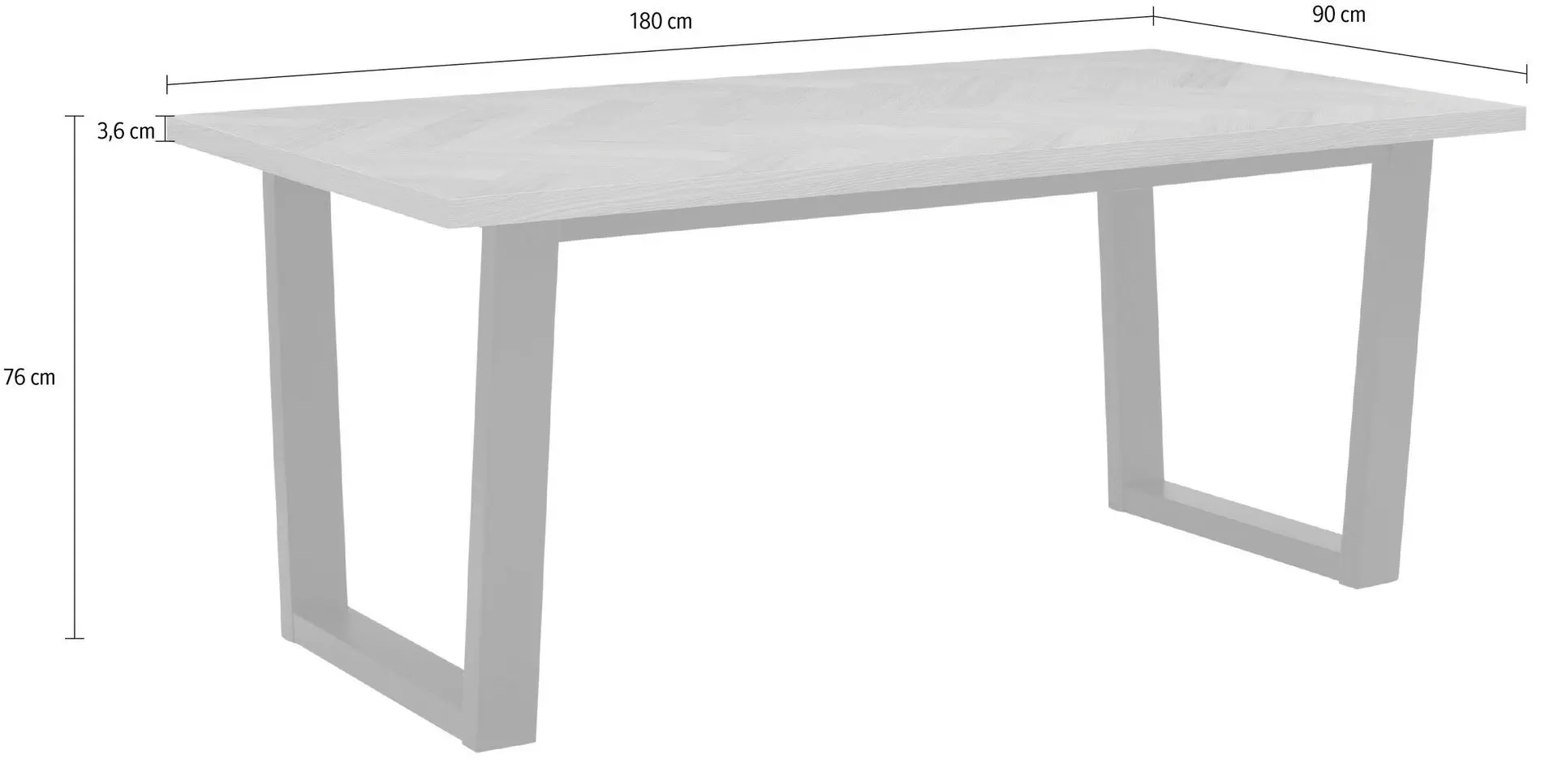 Стол Home Affaire 180x90x76 (Black/Natural) - 6