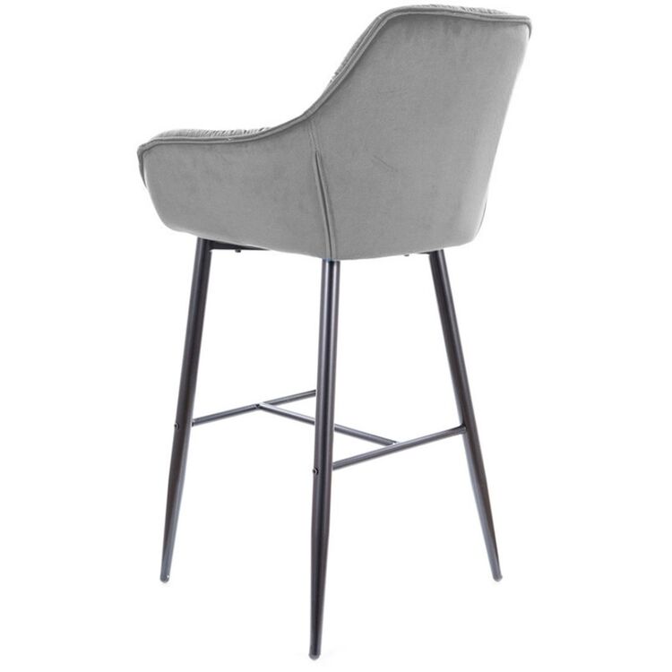 Scaun de bar Signal Cherry H-1 Velvet (Black/Gray)