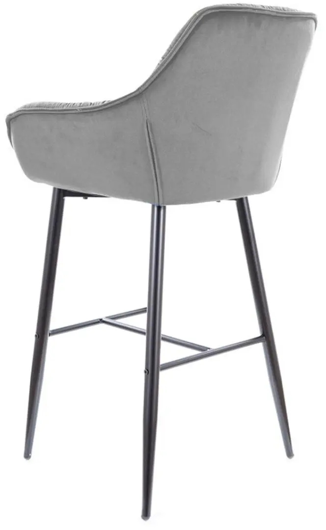 Scaun de bar Signal Cherry H-1 Velvet (Black/Gray)