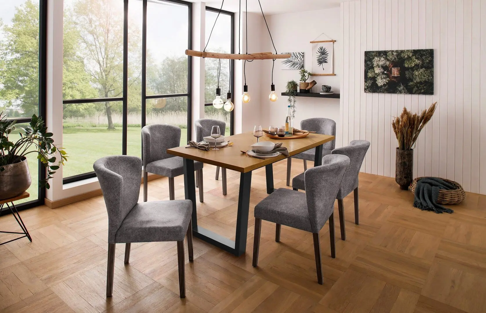 Стол Home Affaire 180x90x76 (Black/Natural) - 7