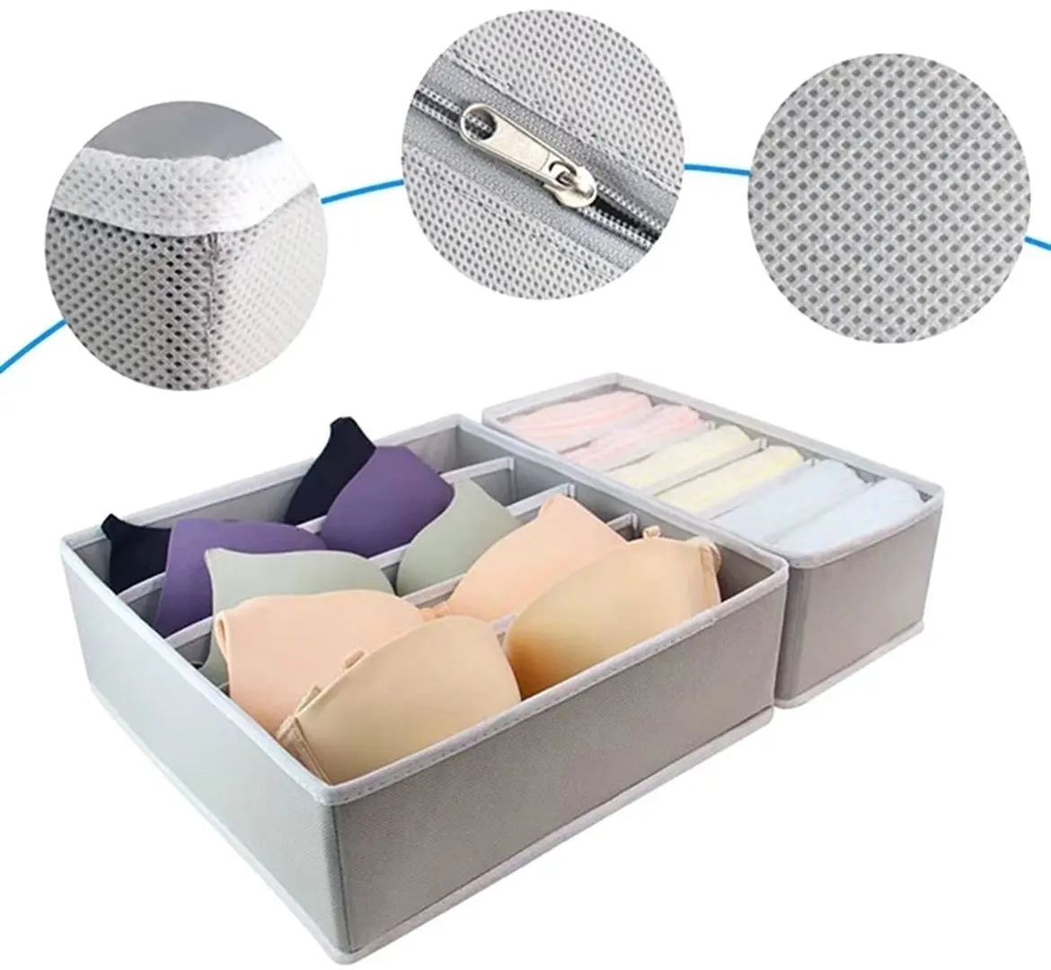 Set organizatoare pentru lenjerie de corp Aptel AG126J (Gray)