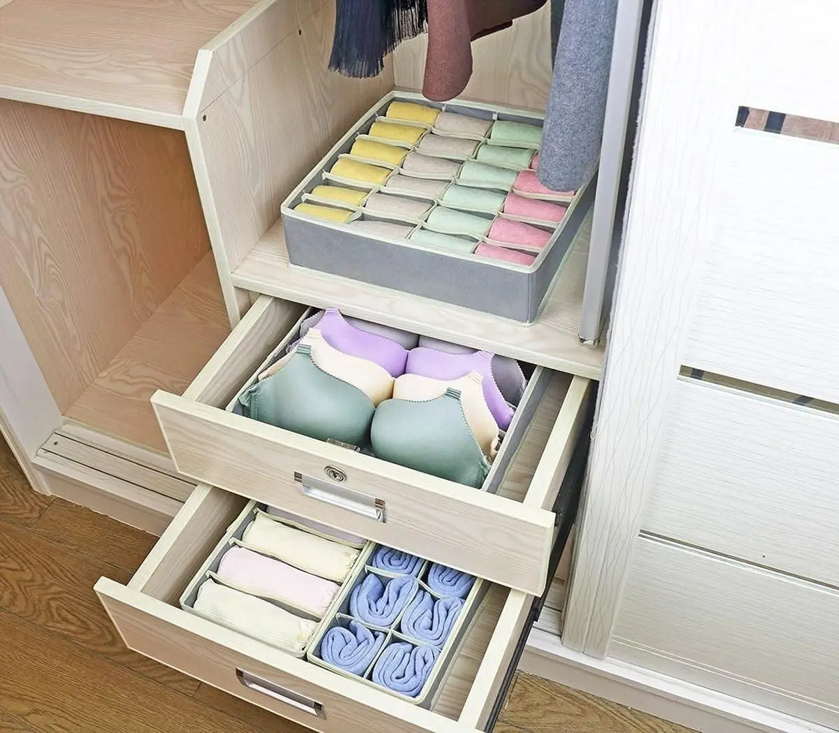 Set organizatoare pentru lenjerie de corp Aptel AG126J (Gray)