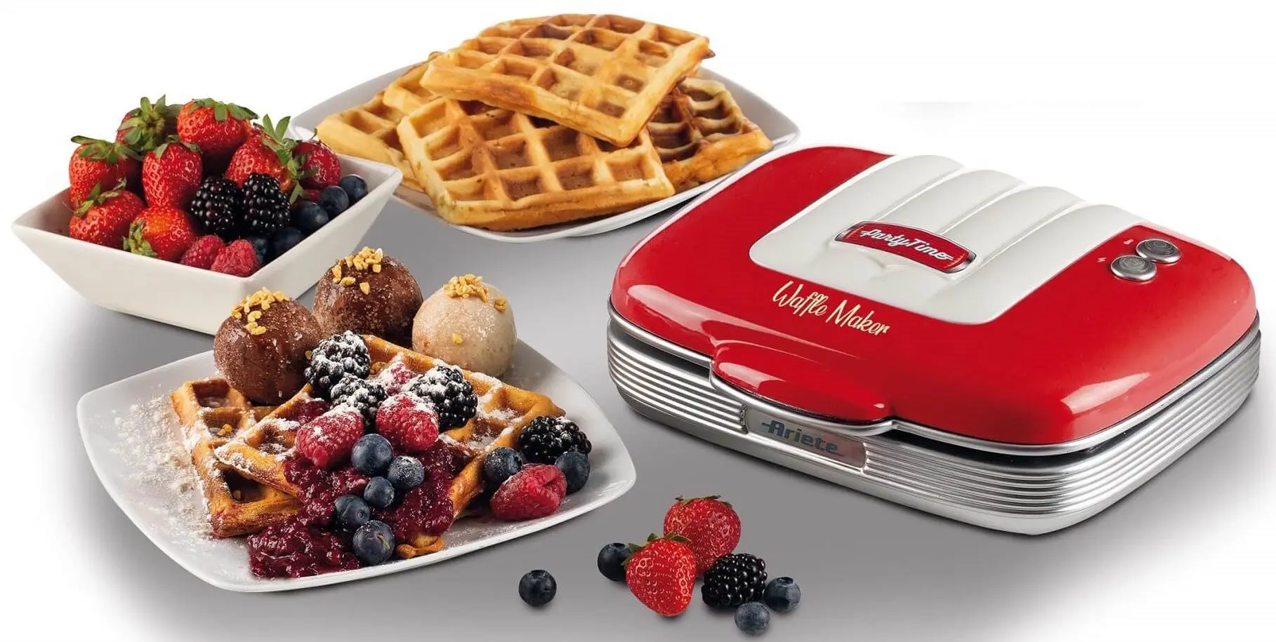 Aparat de facut vafe Ariete Party Time 1973/00 (Red)