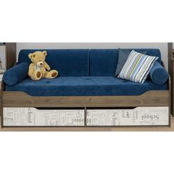 Pat SV-mebel Garvard cu imprimare foto 90x200 (Hickory Dark/White) Thumb