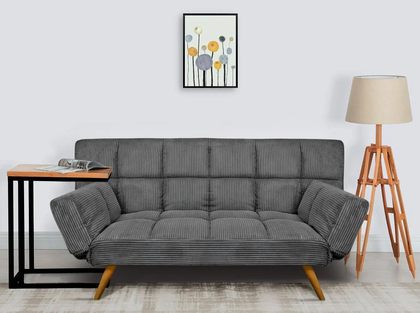 Диван раскладной DP LM-58 Velvet (Dark Grey)