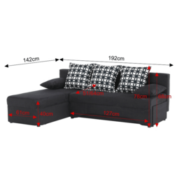 Диван угловой раскладной Mobhaus Polaris New (Dark Gray) Thumb