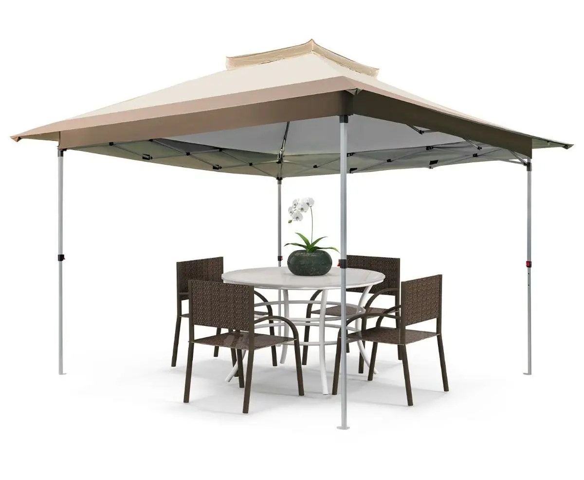 Pavilion de gradina Costway NP11461CF 3.6x3.6m (Khaki) - 2