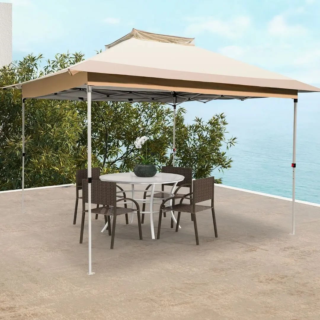 Pavilion de gradina Costway NP11461CF 3.6x3.6m (Khaki) - 3