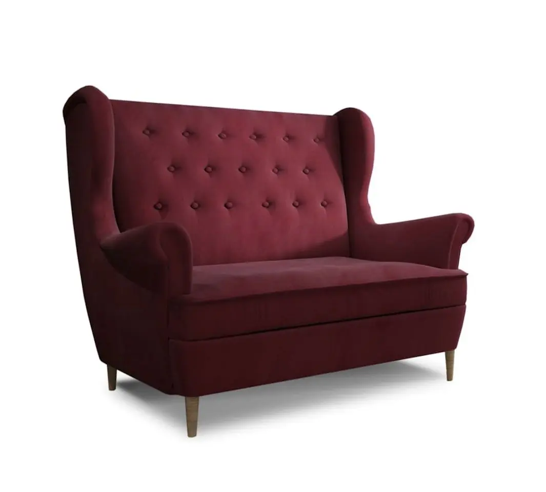 Canapea Eltap Aros 2F Matt Velvet 68 (Burgundy)