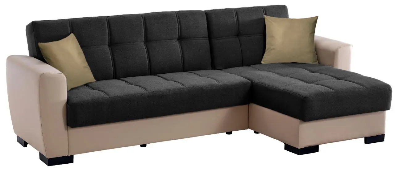 Canapea de colt Fabulous Dynamic 58-002 (Dark Gray/Beige)