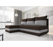 Canapea de colt Space Meble Hewlet Sawana 16/Sawana 20 (Dark Brown/Graphite)