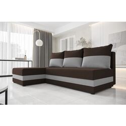 Canapea de colt Space Meble Hewlet Sawana 16/Sawana 20 (Dark Brown/Graphite)