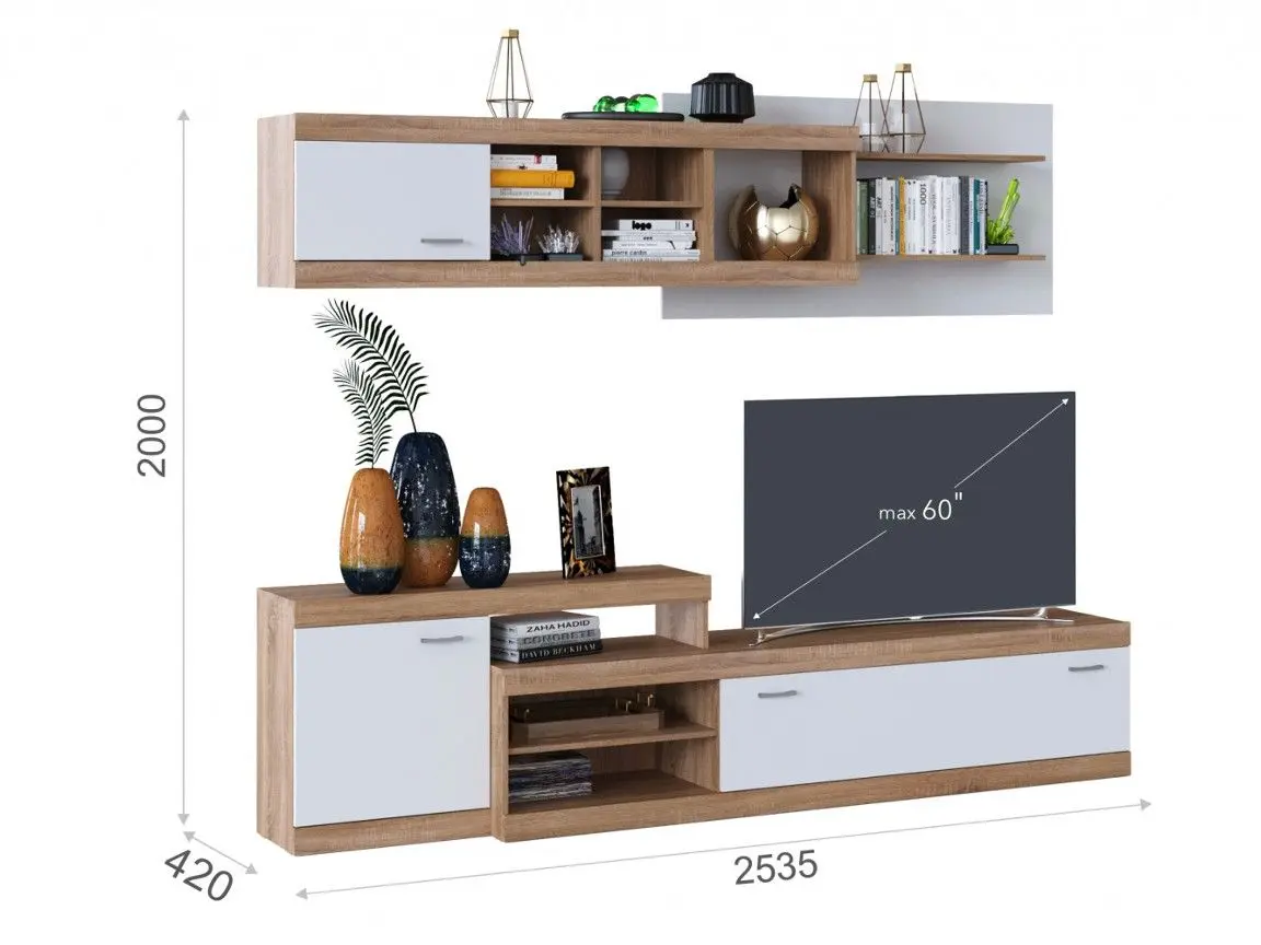 Living Ideal Mobila Sara (Sonoma Oak/White) - 4