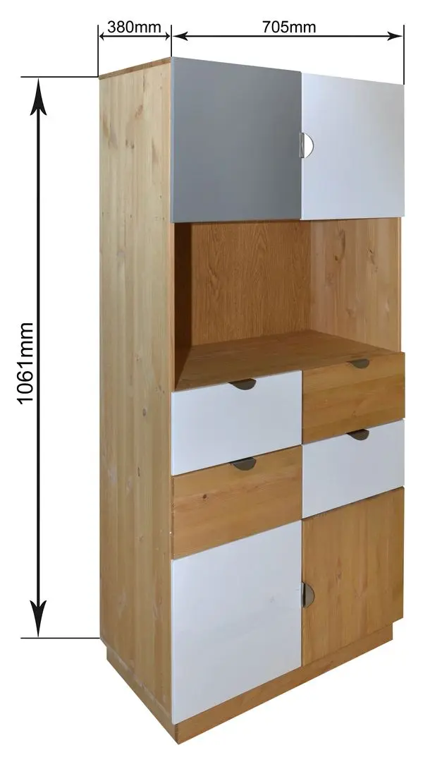 Dulap Home Affaire Undine (Natural/White)