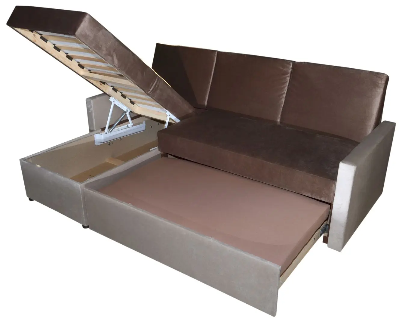 Canapea de colt Modern Leader Kanna 18/05 (Brown/Beige)