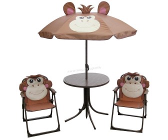 Set mobilier de gradină Strend Pro Melisenda Monkey 1 + 2 (Brown)