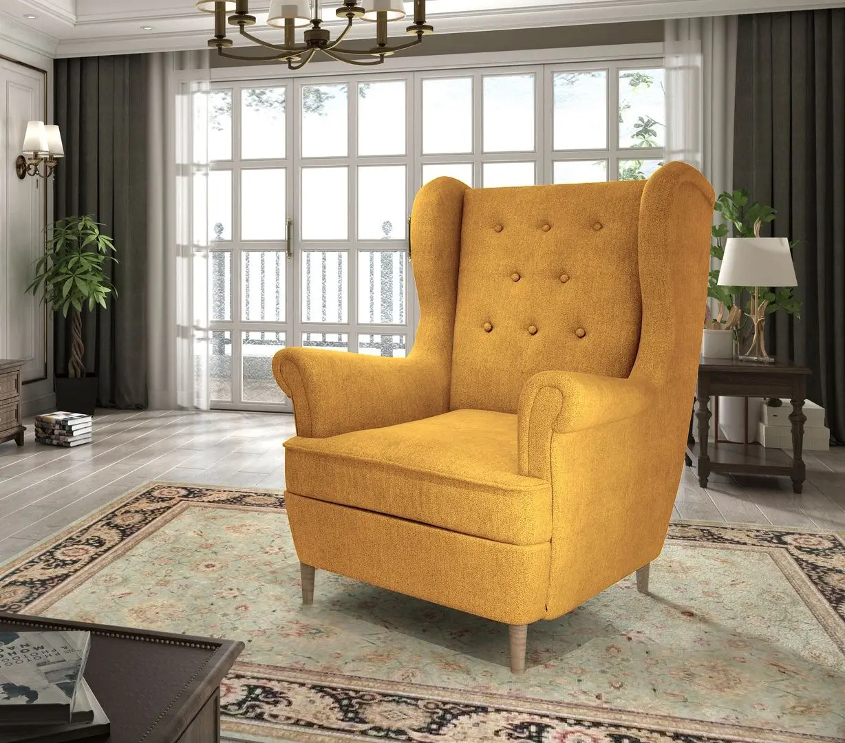 Fotoliu Eltap Aros 1F Omega 68 (Yellow)