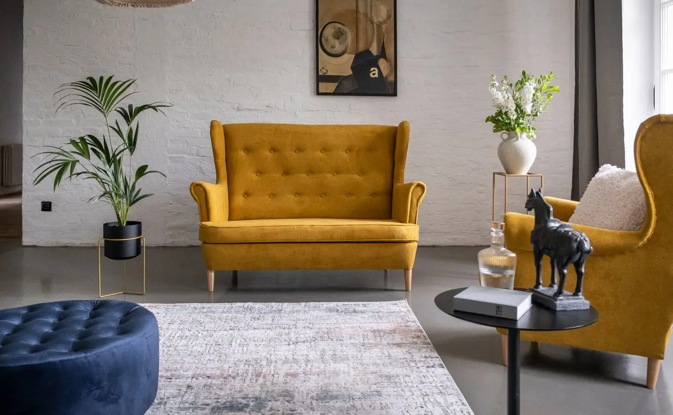 Набор мягкой мебели Eltap Aros 2+1 Omega 68 (Yellow)