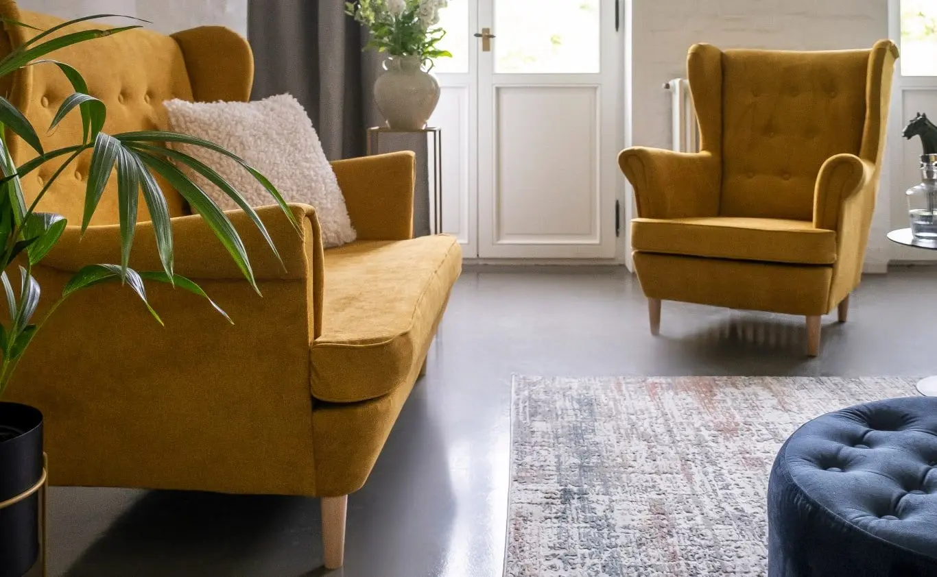 Набор мягкой мебели Eltap Aros 2+1 Omega 68 (Yellow)