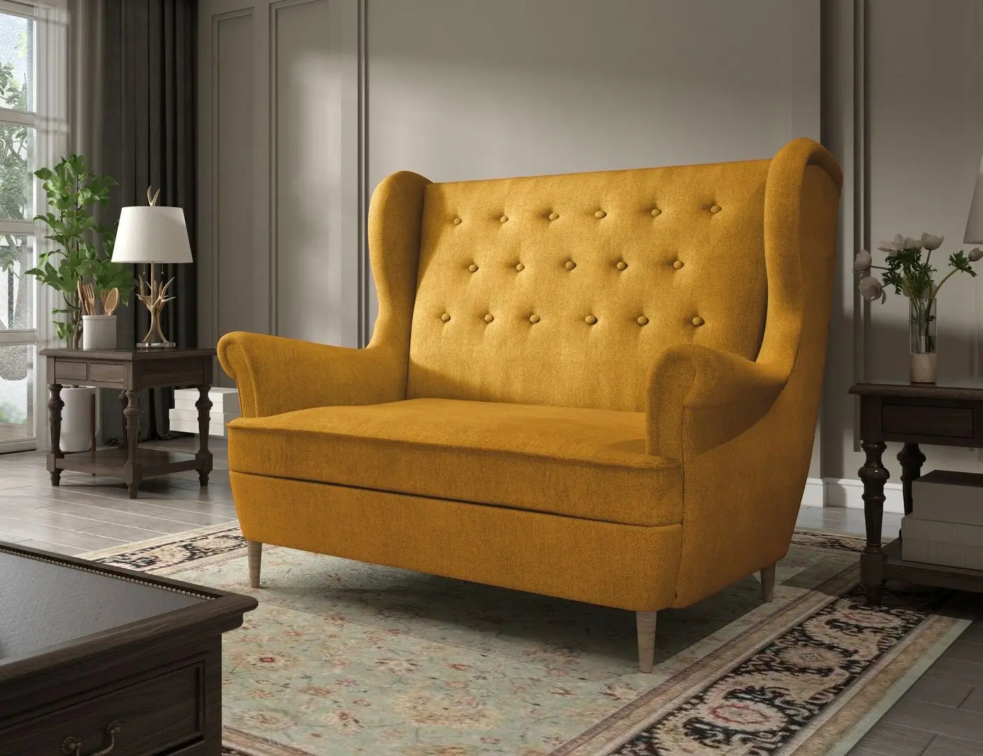 Canapea Eltap Aros 2F Omega 68 (Yellow)