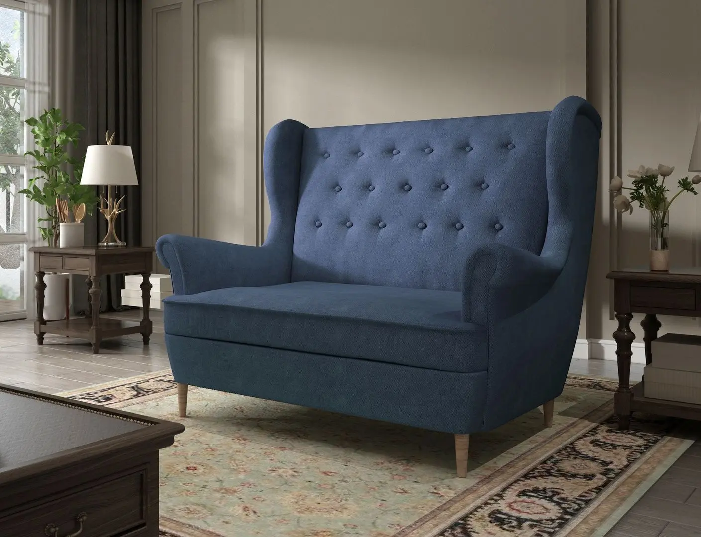 Canapea Eltap Aros 2F Omega 86 (Blue)