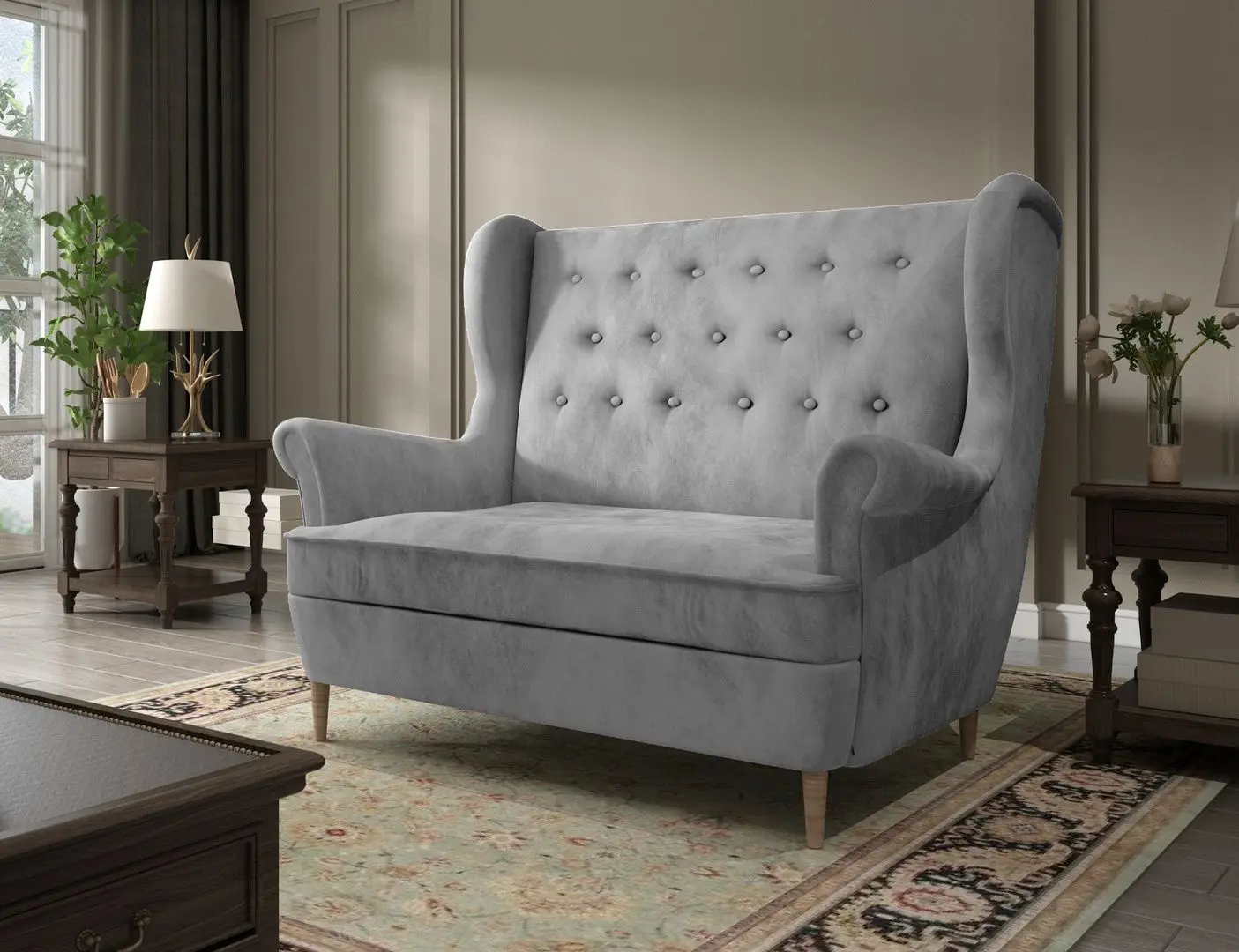 Canapea Eltap Aros 2F Monolith 84 (Gray Light)