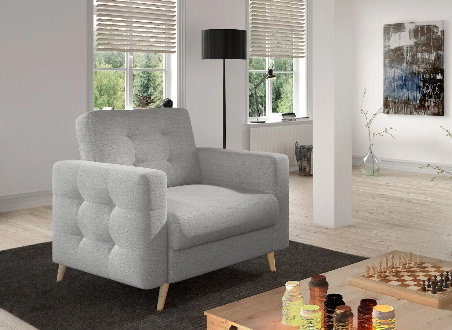 Fotoliu Eltap Asgard 1F Sawana 21 (Gray)