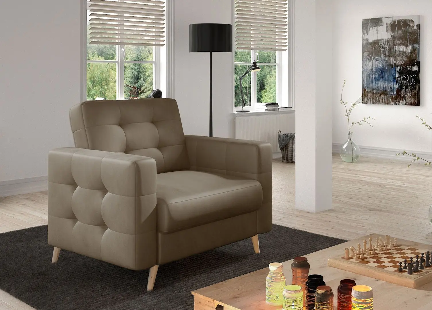 Fotoliu Eltap Asgard 1F Monolith 09 (Light Brown)