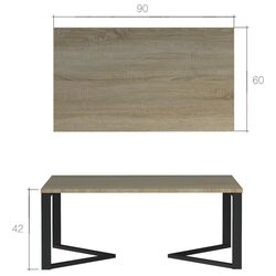 Masa pentru reviste Eltap Gavino (Sonoma Oak) Thumb