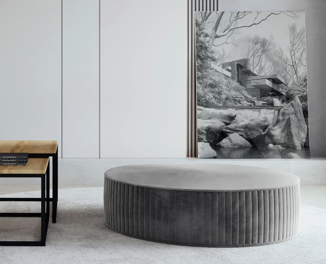 Пуф Eltap Lara Monolith 85/Pasy 2 (Dark Gray)