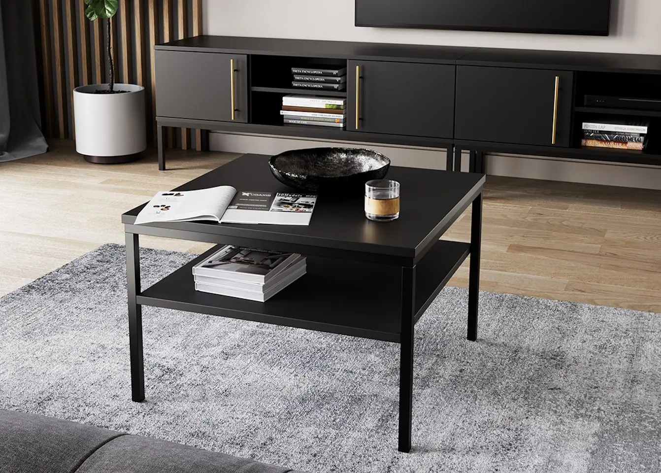 Masa pentru reviste Eltap Lanzzi (Black Matt)