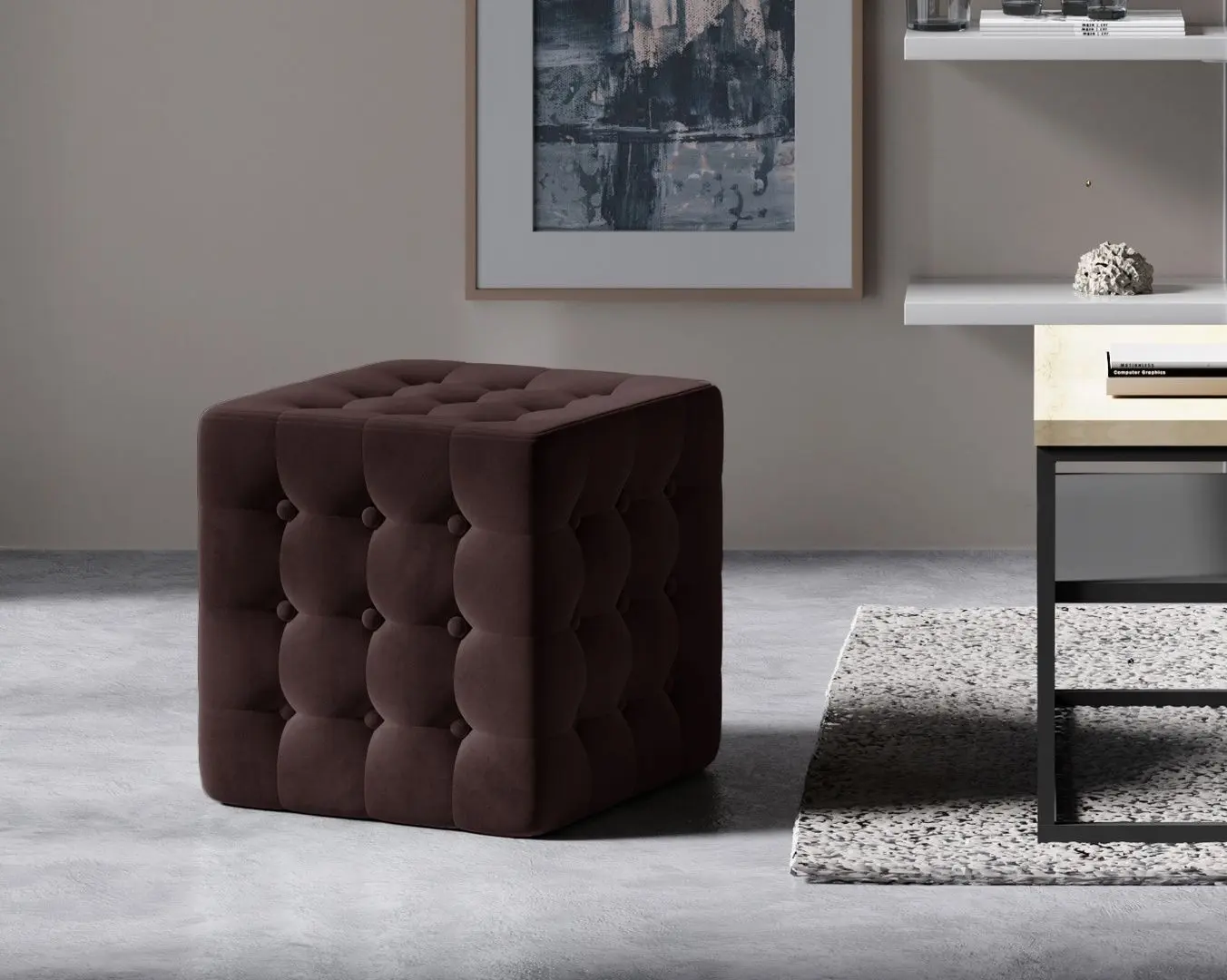 Пуф Eltap Sofia Matt Monolith 29 (Dark Brown)