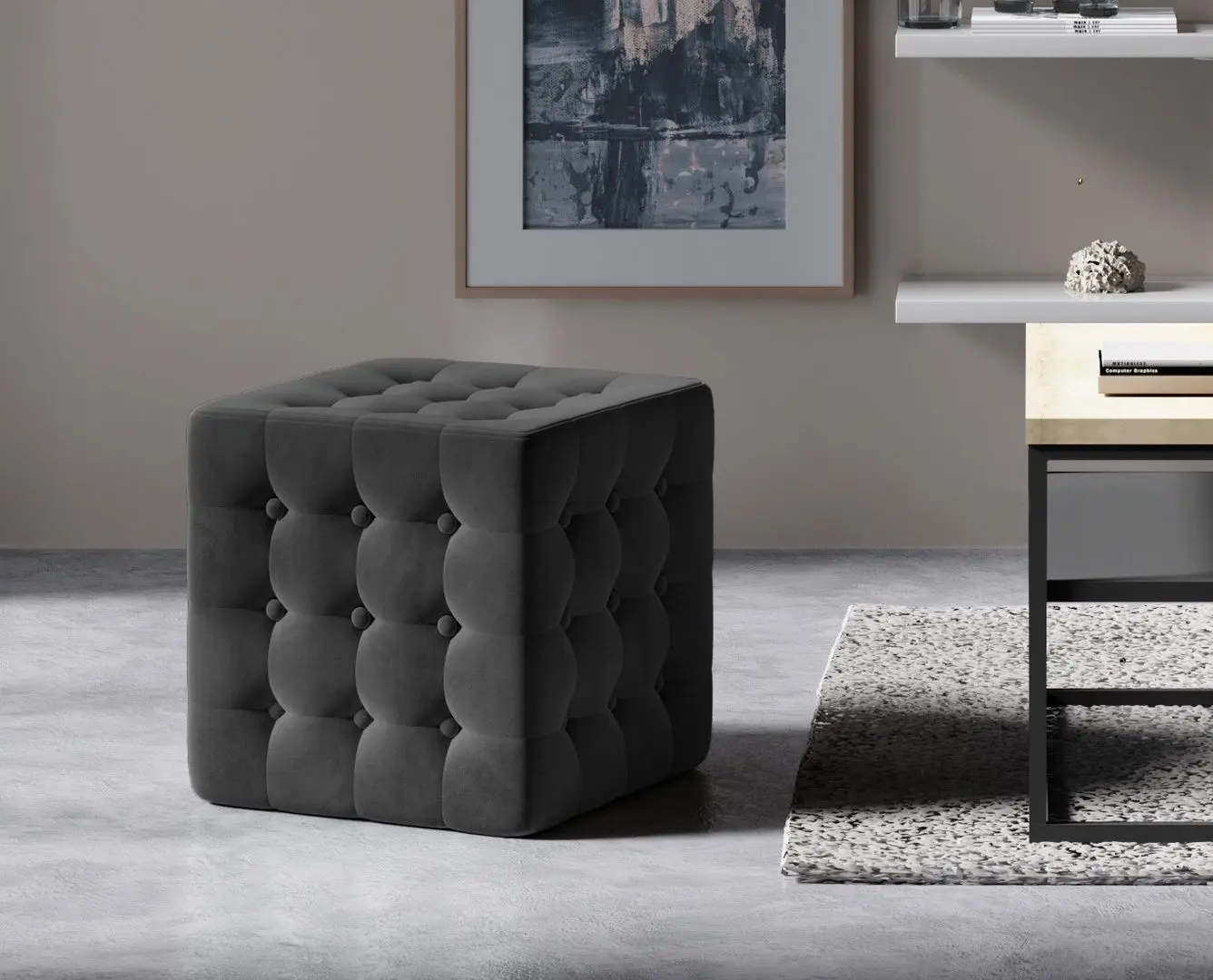 Пуф Eltap Sofia Monolith 97 (Dark Graphite)