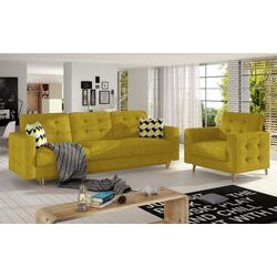 Набор мягкой мебели Eltap Asgard 3+1 Omega 68/Zigzag 53 (Yellow)