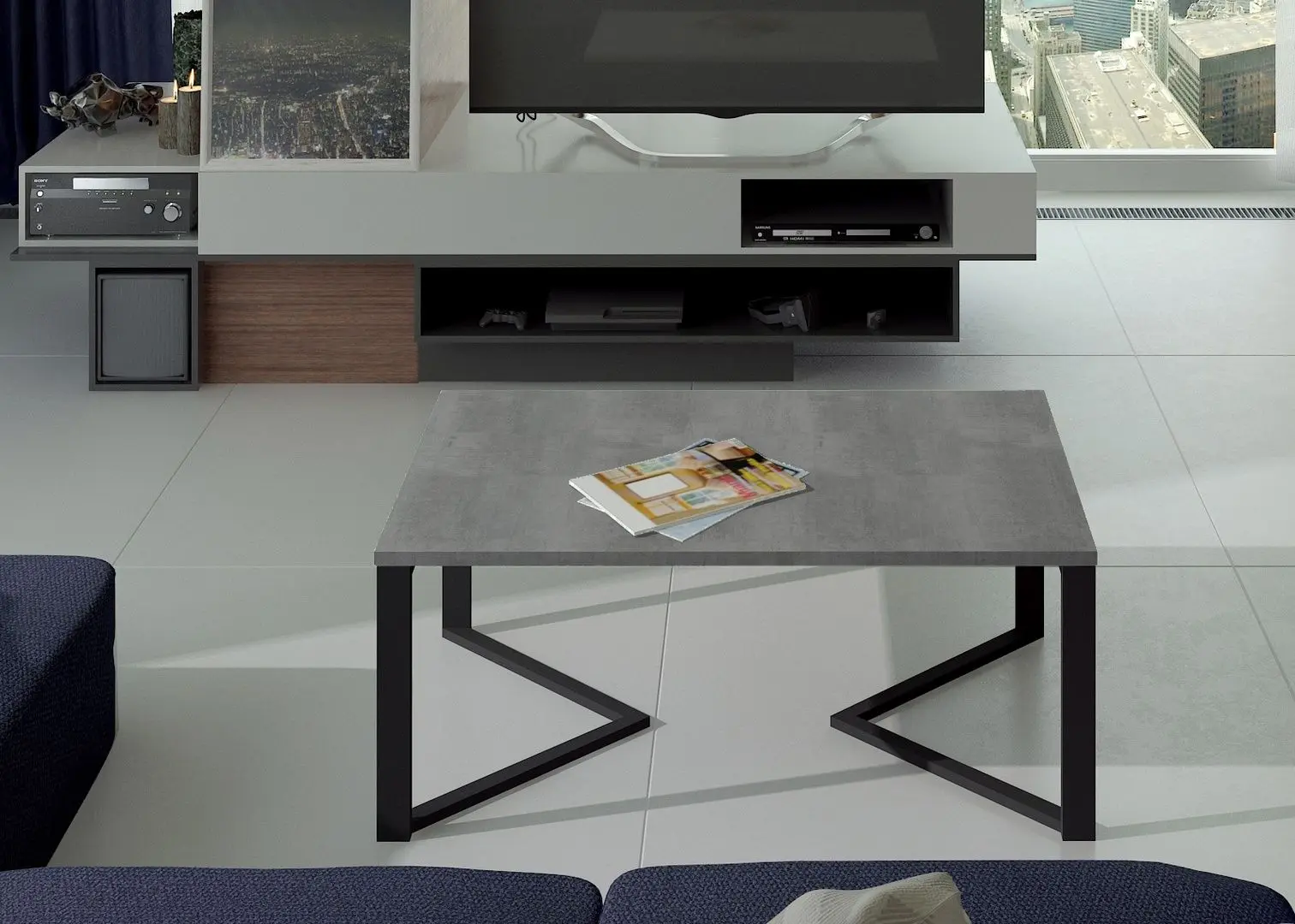 Masa pentru reviste Eltap Gavino (Grey)