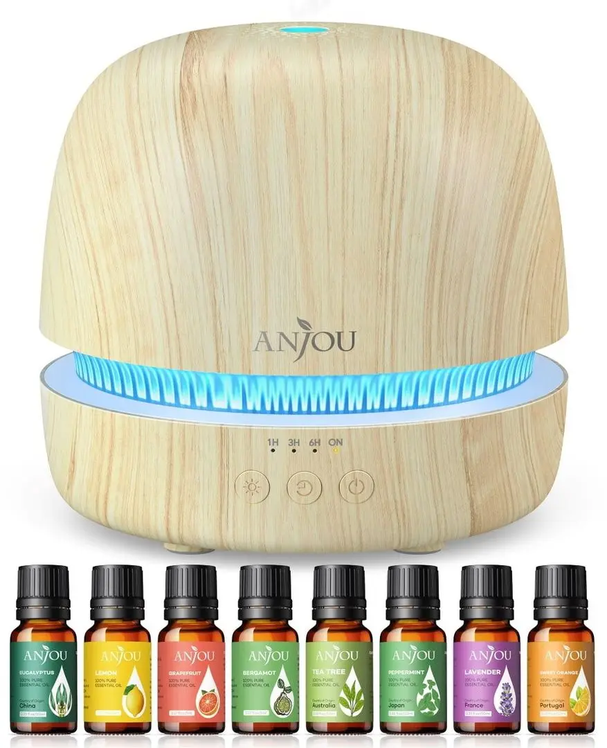 Difuzor aroma cu uleiuri esentiale Anjou AJ-PCN082 (Wood)