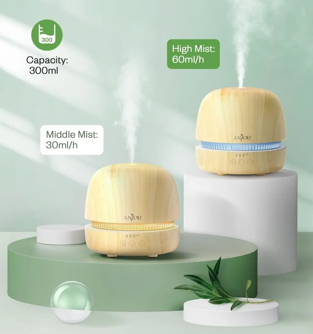 Difuzor aroma cu uleiuri esentiale Anjou AJ-PCN082 (Wood)