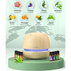 Difuzor aroma cu uleiuri esentiale Anjou AJ-PCN082 (Wood) Thumb