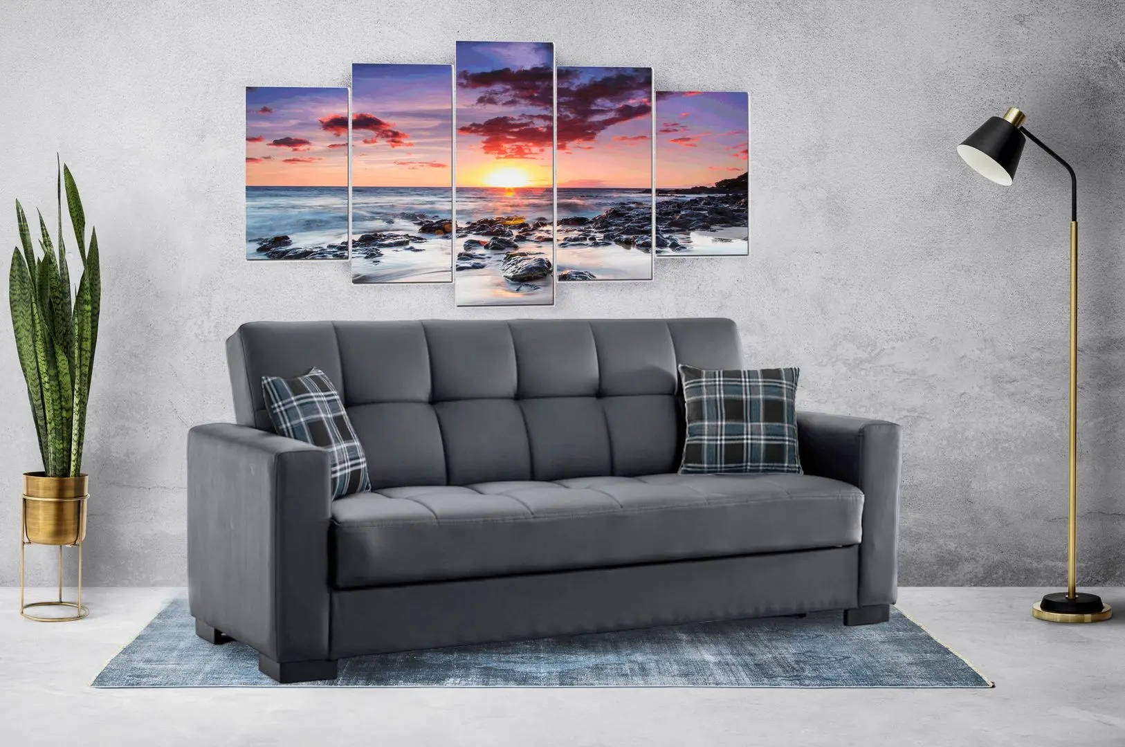 Canapea Fabulous Fer 3-locuri 57-003 (Gray)