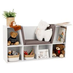 Etajera cu scaun tapițat Tempo Kondela Feria (White/Gray) Thumb