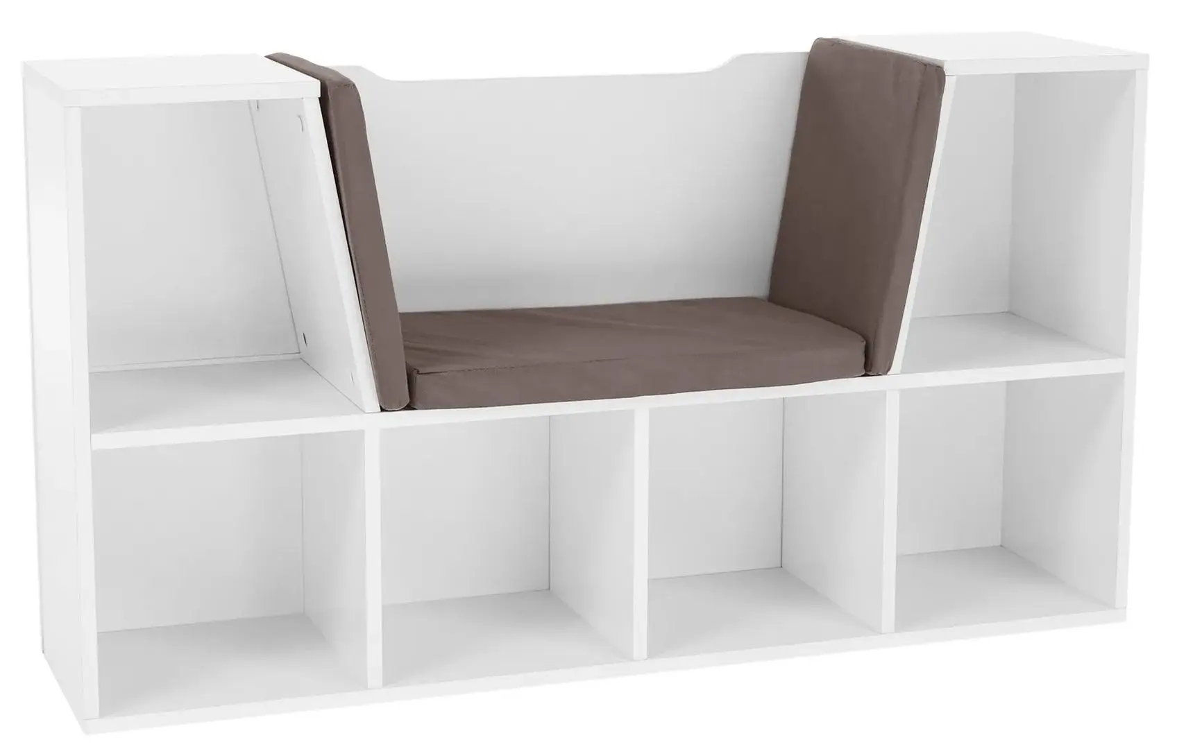 Etajera cu scaun tapițat Tempo Kondela Feria (White/Gray)