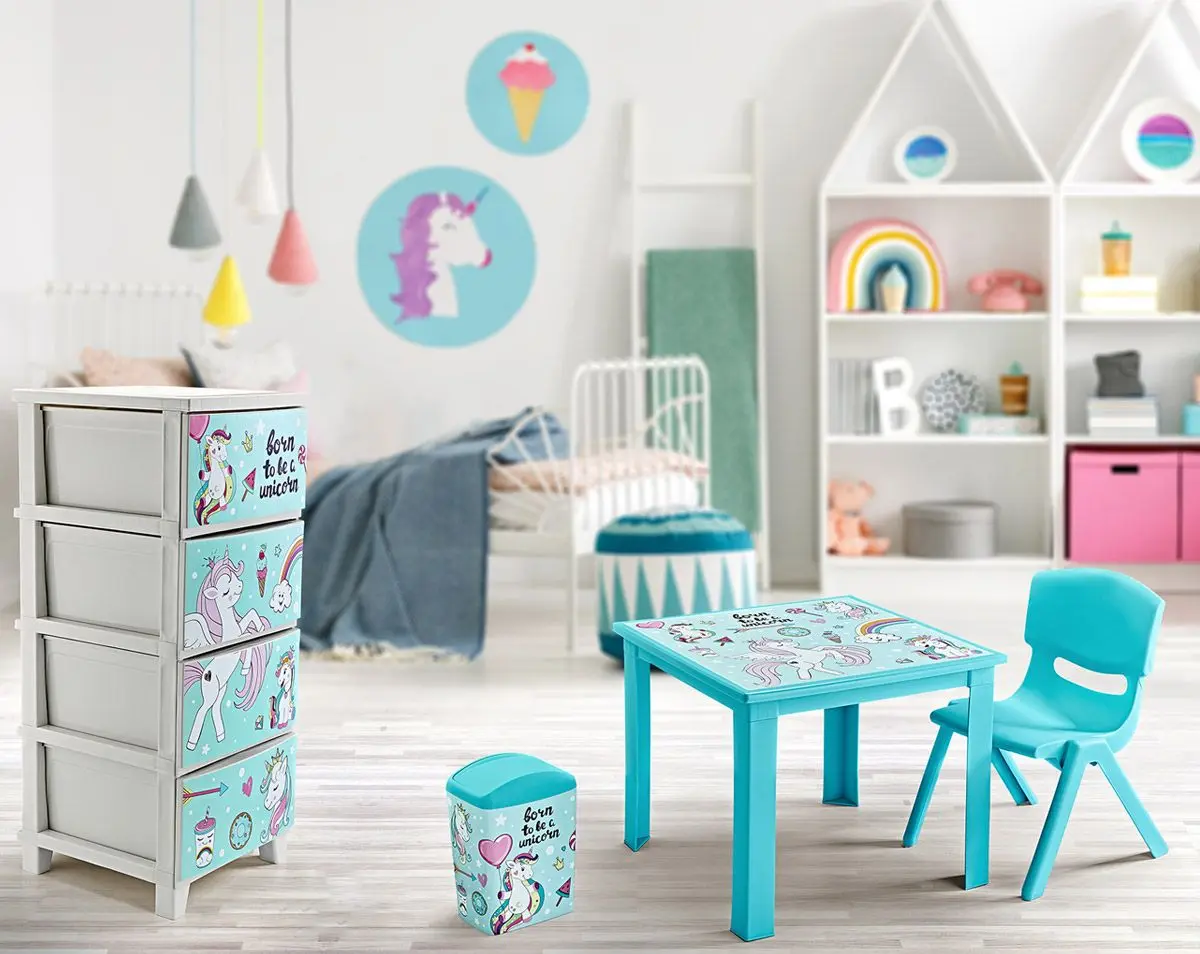 Comoda Polite Unicorn TRN077-05 (White/Blue)