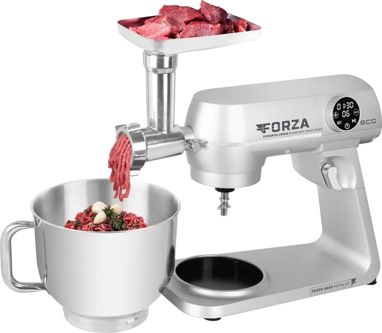 Кухонный комбайн ECG Forza 6600 Metallo Argento (Silver)