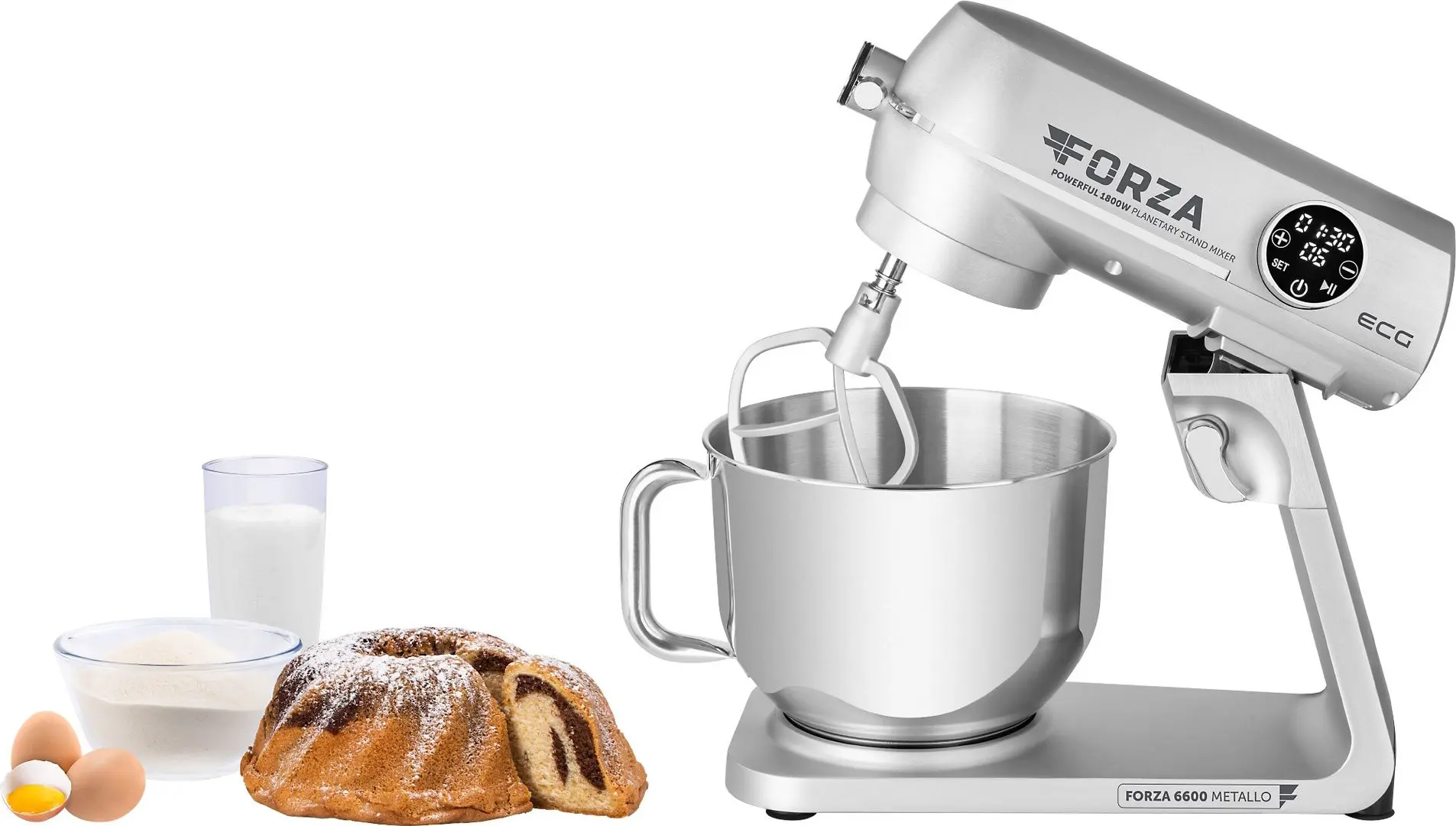 Кухонный комбайн ECG Forza 6600 Metallo Argento (Silver)