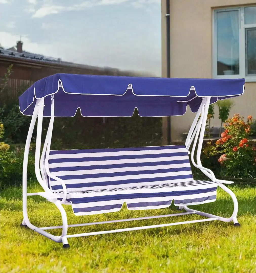 Скамья-качели с тентом Green Bay Creta (Blue/White)