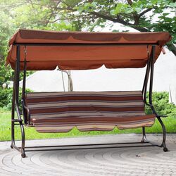 Скамья-качели с тентом Green Bay Santorini (Brown)